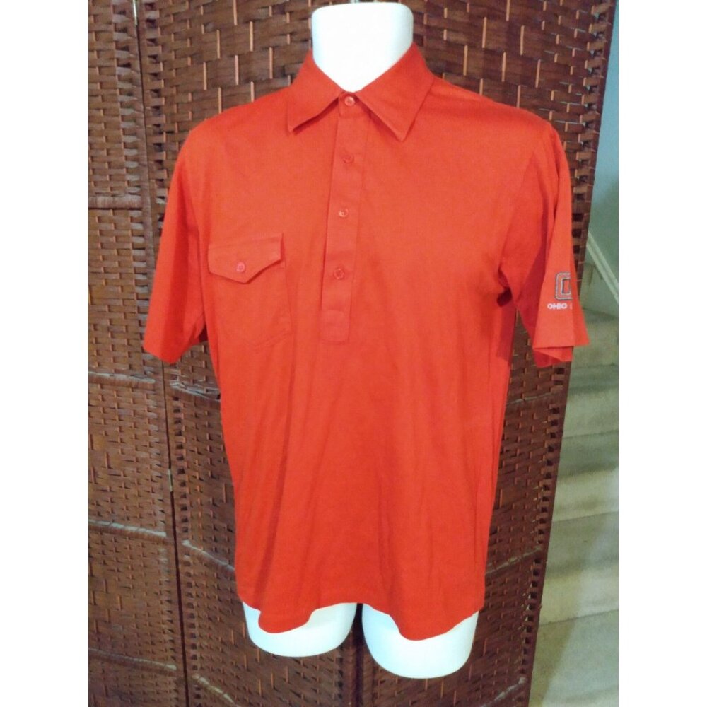 Vintage 80s Men's Logo 7 Ohio State Buckeyes Polo Shirt Small Retro